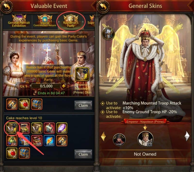 Get General Skin Emperor - Napoleon Prime from Napoleons Party Event